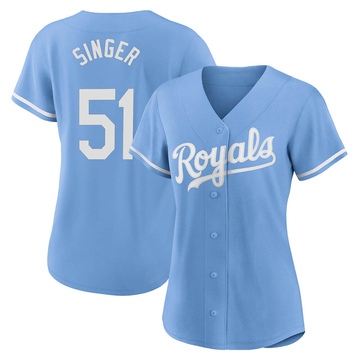 Top-selling Item] Brady Singer 51 Kansas City Royals Light Blue Alternate  3D Unisex Jersey