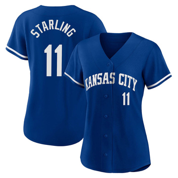 BUBBA STARLING SIGNED KANSAS CITY ROYALS MAJESTIC GENUINE JERSEY MLB A –  CollectibleXchange