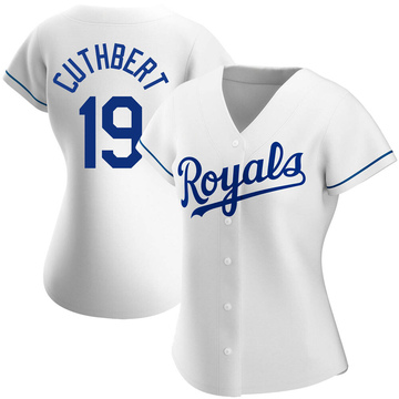 Men's Kansas City Royals #19 Cheslor Cuthbert Majestic Royal Blue