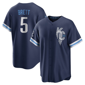 GEORGE BRETT KANSAS CITY ROYALS THROWBACK BLUE JERSEY PICK SIZE 2X 3X  MAJESTIC