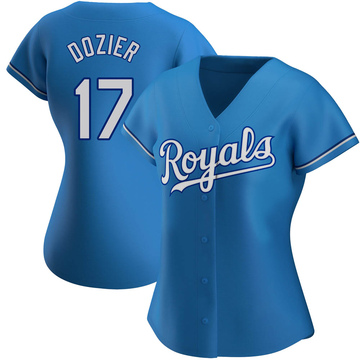 Men/Women/Youth Hunter Dozier Kansas City Royals Stitched Royal Road Jersey  2022 Uniforms