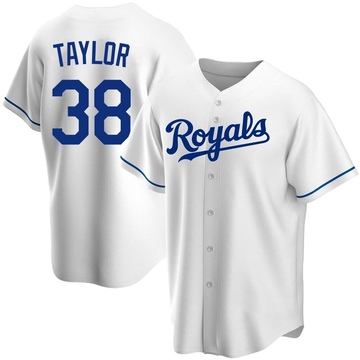 Men's Nike Josh Taylor White Kansas City Royals Home Replica Player Jersey, M