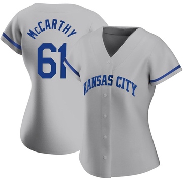 2020 Kansas City Royals Kevin McCarthy #61 Game Issued Pos Used Grey Jersey  DG P